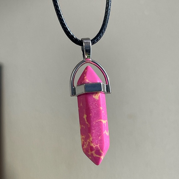 Gemstone Necklace Pendant Bullet Head Energy Meditation. - Picture 4 of 5